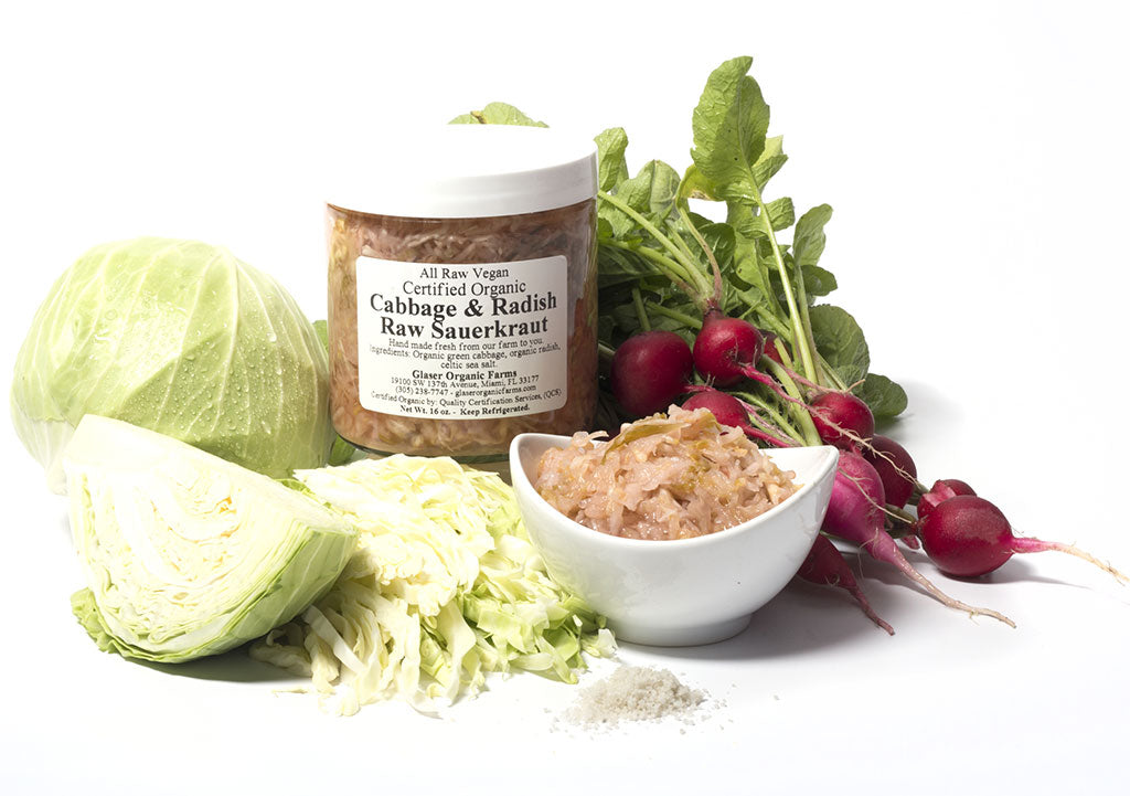 Cabbage and Radish Sauerkraut, 16 oz.