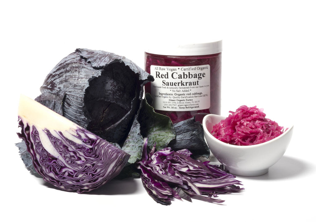 Red Cabbage Sauerkraut (no salt), 16 oz.